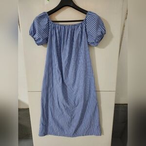 Blue Striped Women's Dress